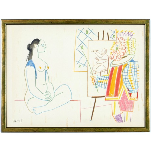 39 - PABLO PICASSO, pair of lithographs, Suite: Comedie Humaine, printed by Mourlot, 35cm x 26cm each.