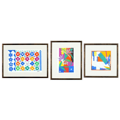 46 - HENRI MATISSE, a set of three off set lithographs, Souvenir, Danseuse, Creole, Decoration Masques, 1... 