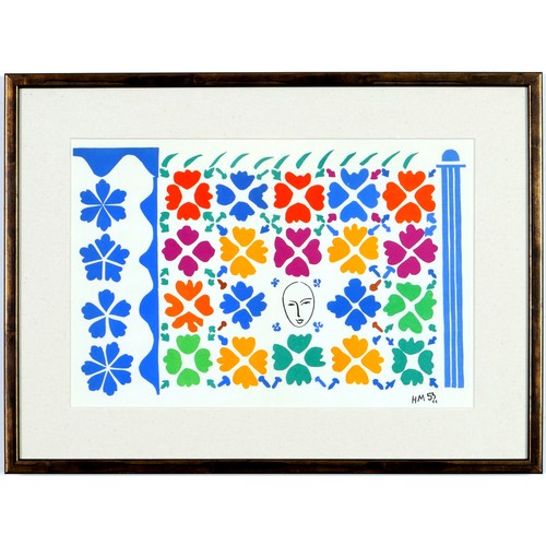 46 - HENRI MATISSE, a set of three off set lithographs, Souvenir, Danseuse, Creole, Decoration Masques, 1... 