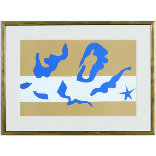 50 - HENRI MATISSE, a set of three off set lithographs, Nu Bleu II, Nu Bleu VIII, Piscine, 24cm x 18cm, 2... 