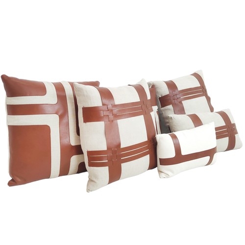 461 - CUSHIONS, a collection of six, differing, 60cm x 60cm at largest approx. (6)