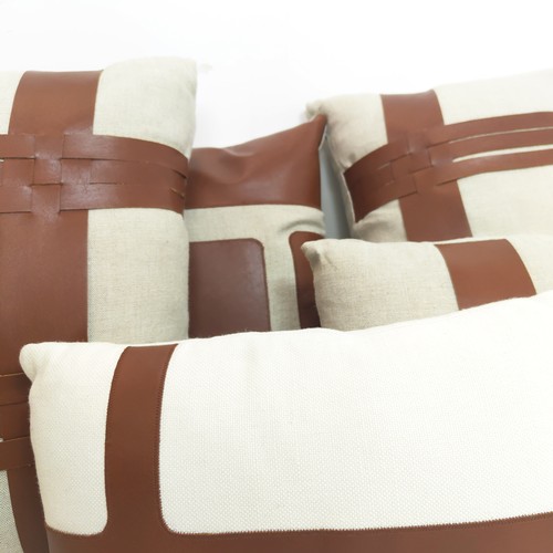 461 - CUSHIONS, a collection of six, differing, 60cm x 60cm at largest approx. (6)