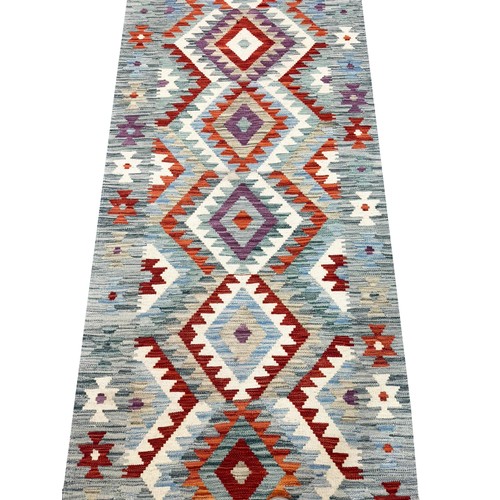 81 - FINE ANATOLIAN KILIM RUNNER, 300cm x 90cm.