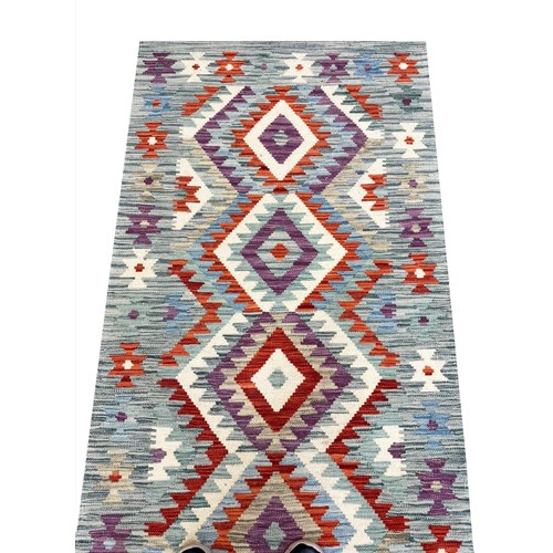 81 - FINE ANATOLIAN KILIM RUNNER, 300cm x 90cm.