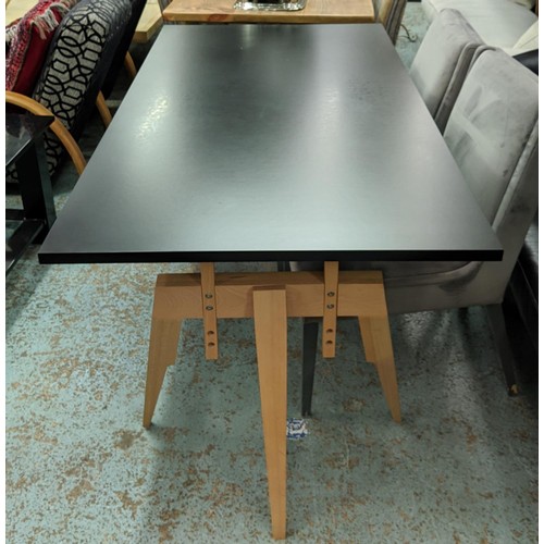 464 - SCP COMPASS TABLE, by Matthew Hilton, height adjustable, 180cm x 90cm x 86cm H at tallest.