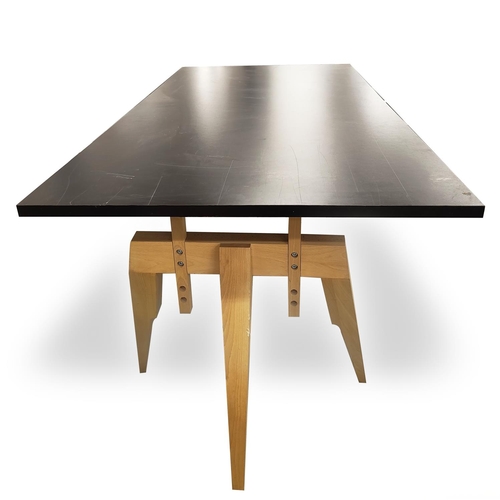 464 - SCP COMPASS TABLE, by Matthew Hilton, height adjustable, 180cm x 90cm x 86cm H at tallest.