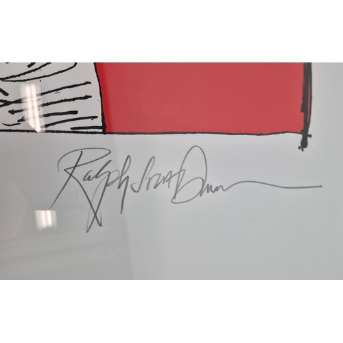 25 - RALPH STEADMAN, 'Let's party', screenprint, signed and numbered 191/250, 76cm 55cm, framed. (Subject... 