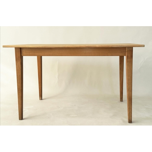 472 - GORDON RUSSELL TABLE, tulipwood with tapering supports, 129cm W x 84cm D x 74cm H.