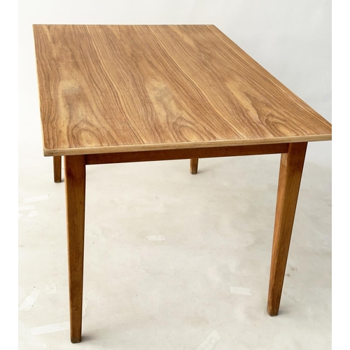 472 - GORDON RUSSELL TABLE, tulipwood with tapering supports, 129cm W x 84cm D x 74cm H.