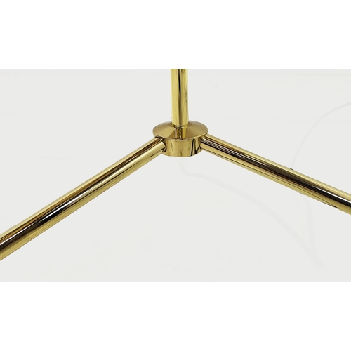 309 - TOM DIXON MIRROR BALL STAND CHANDELIER, gold, 180cm H approx.