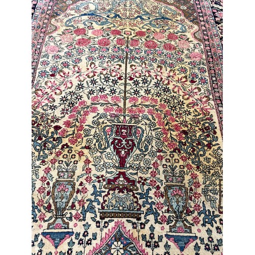 179A - ANTIQUE PERSIAN KERMAN RUG, 205cm x 142cm.