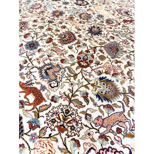 181A - FINE TURKISH HEREKE SILK RUG, 186cm x 125cm.