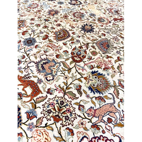 181A - FINE TURKISH HEREKE SILK RUG, 186cm x 125cm.