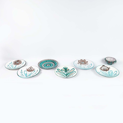 25A - ROBERT PICAULT (1919-2000) France, 'Flower' tableware, various, each monogrammed verso. (7)