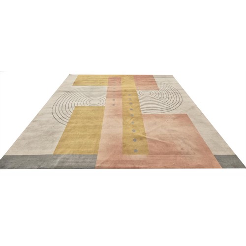 186A - TESSA KENNEDY CONTEMPORARY CARPET, 385cm x 342cm, Art Deco design.