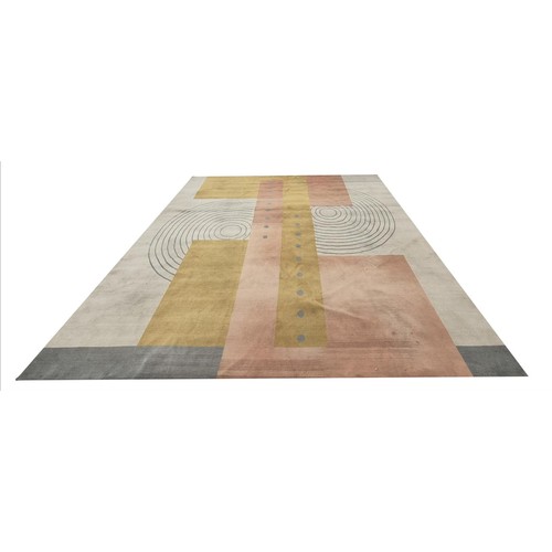 186A - TESSA KENNEDY CONTEMPORARY CARPET, 385cm x 342cm, Art Deco design.