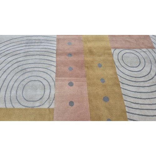 186A - TESSA KENNEDY CONTEMPORARY CARPET, 385cm x 342cm, Art Deco design.