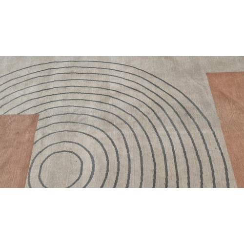 186A - TESSA KENNEDY CONTEMPORARY CARPET, 385cm x 342cm, Art Deco design.