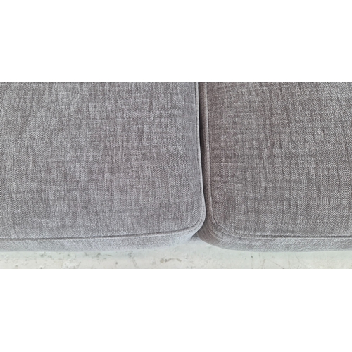 446 - BESPOKE SOFA LONDON SOFA, light grey fabric upholstered, 200cm x 85cm x 75cm.