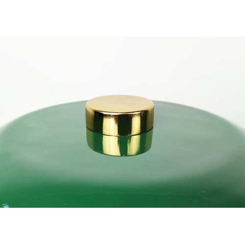 478 - TABLE LAMPS, a pair, 1950's Italian style, dark green lacquered, 37.5cm H approx. (2)