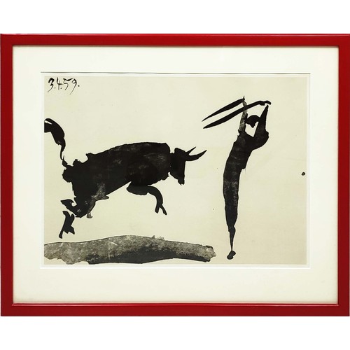 166A - PABLO PICASSO (1881-1973), 'Toros Y Toreros, 1959', a set of four lithographs, each 45cm x 57cm, fra... 