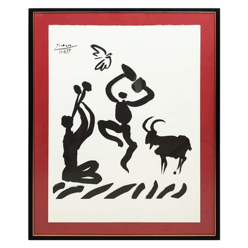 163A - PABLO PICASSO (1881-1973), 'La Danse du Berger 1959',  lithograph on arches paper, Spadem edition, p... 