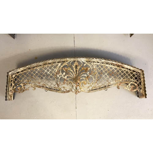 468 - PELMETS, a pair, Regency inspired style, pierced metal, 32cm H x 100cm W x 12cm D. (2)