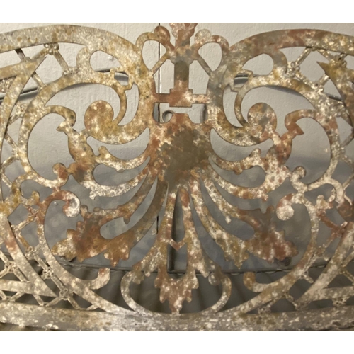 468 - PELMETS, a pair, Regency inspired style, pierced metal, 32cm H x 100cm W x 12cm D. (2)