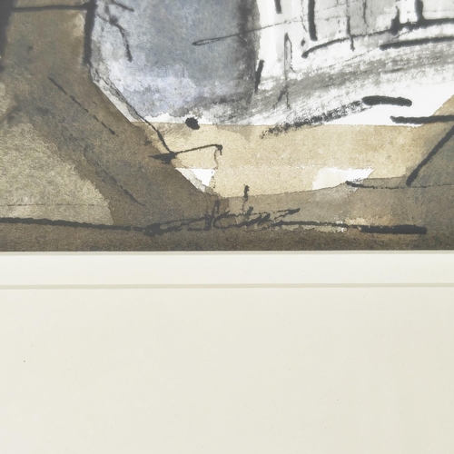 104 - JOHN WARD (1917-2007), 'St Paul's Cathedral', watercolour and ink, 19cm x 25cm, signed with monogram... 