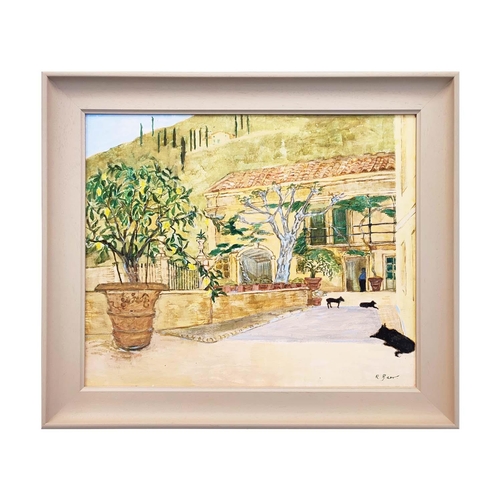 135 - RICHARD BEER, 'Farm San Rocco a Pilli, near siena, 49cm x 59cm, in hand finished frame. (Subject to ... 