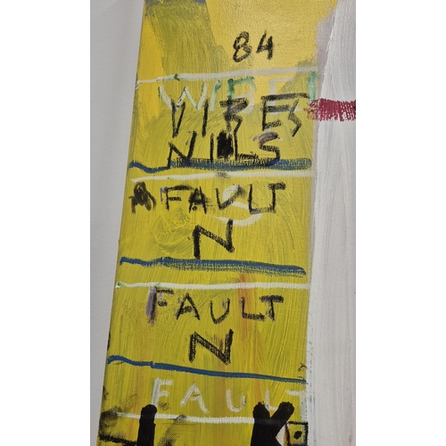 144 - NIKOS LAGOS (B. 1970) 'Untitled', Manner of Jean-Michel Basquiat, oil on canvas, 200cm x 250cm.