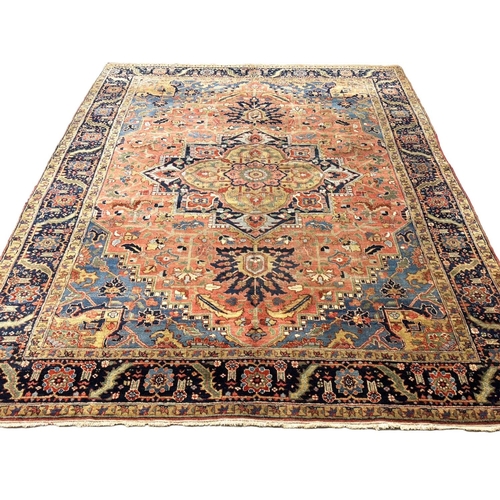 179 - ANTIQUE PERSIAN HERIZ CARPET, 355cm x 280cm, circa 1900.