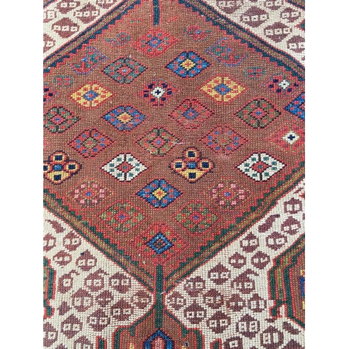 182 - ANTIQUE PERSIAN SERAPI RUNNER, 455cm x 123cm.