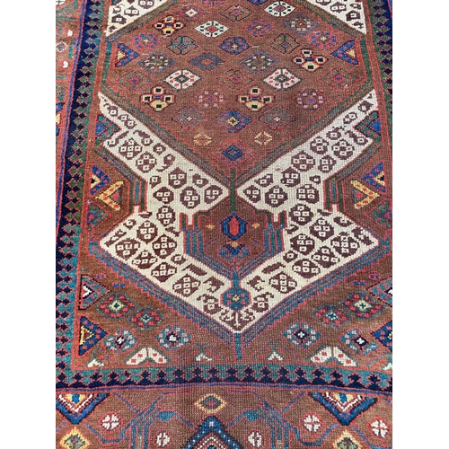 182 - ANTIQUE PERSIAN SERAPI RUNNER, 455cm x 123cm.