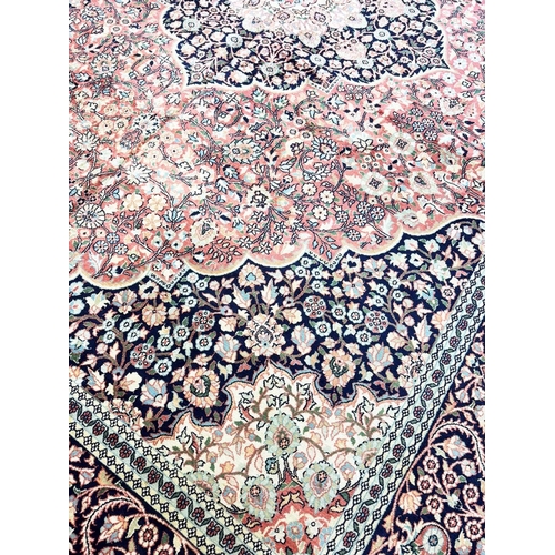 191 - KASHMIR SILK CARPET, 364cm x 270cm.