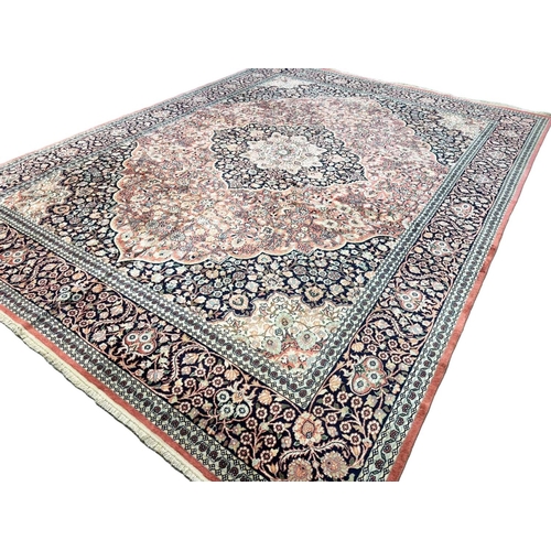 191 - KASHMIR SILK CARPET, 364cm x 270cm.