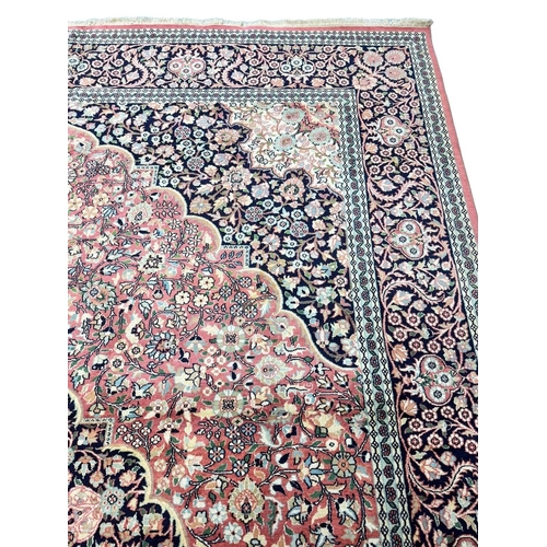 191 - KASHMIR SILK CARPET, 364cm x 270cm.