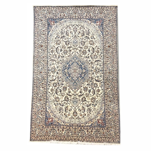 192 - FINE PART SILK PERSIAN NAIN CARPET, 320cm x 205cm.