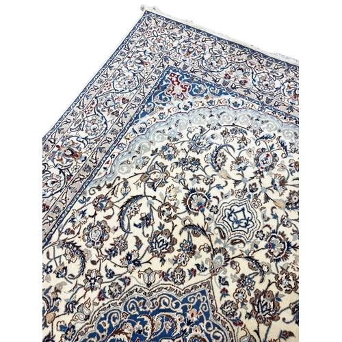 192 - FINE PART SILK PERSIAN NAIN CARPET, 320cm x 205cm.