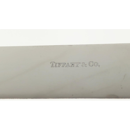 2 - TIFFANY AND CO SILVER FLATWARE, comprising a matched set of 7 Tiffany dinner knives, 6 Tiffany bread... 