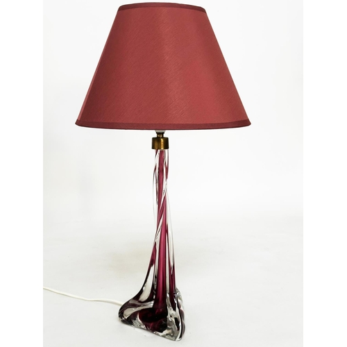 240 - TABLE LAMPS, a selection including, Murano style glass, vintage mirror-clad column lamp and a contem... 