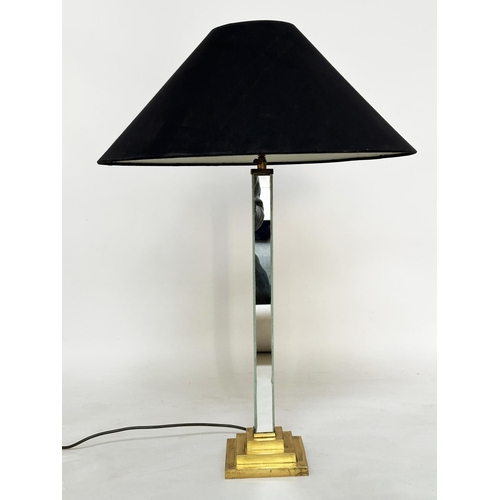 240 - TABLE LAMPS, a selection including, Murano style glass, vintage mirror-clad column lamp and a contem... 