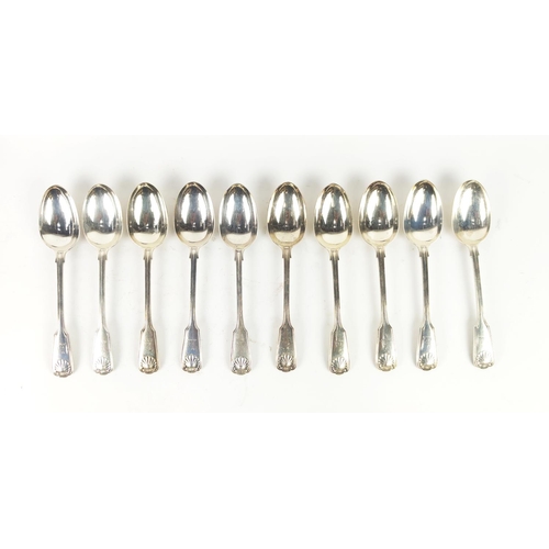 3 - MAPPIN BROS SILVER FLATWARE, London, 1893, comprising 10 large spoons and 10 large forks, 12 spoons,... 