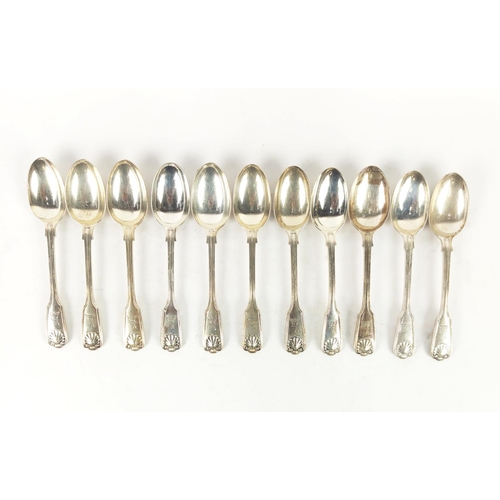 3 - MAPPIN BROS SILVER FLATWARE, London, 1893, comprising 10 large spoons and 10 large forks, 12 spoons,... 