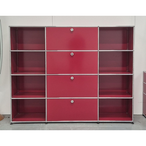 310 - USM HALLER SHELVING, 177cm x 37cm x 145cm approx.