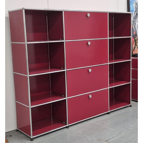 310 - USM HALLER SHELVING, 177cm x 37cm x 145cm approx.