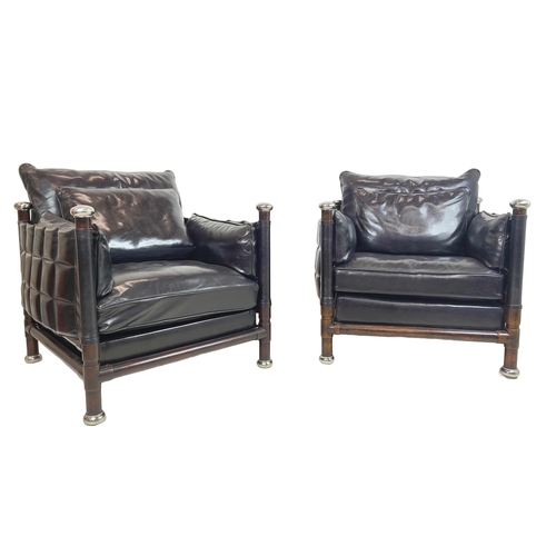 314 - THEODORE ALEXANDER ARMCHAIRS,  a pair, 93cm H x 92cm W. (2)