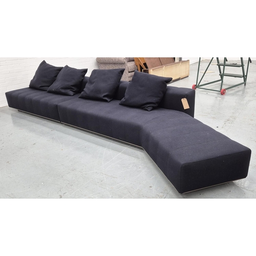 354 - MINOTTI SECTIONAL FREEMAN SOFA, by Rodolfo Dordoni, in charcoal upholstery, 75cm H x 440cm W approx ... 