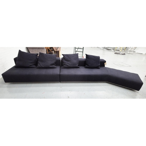 354 - MINOTTI SECTIONAL FREEMAN SOFA, by Rodolfo Dordoni, in charcoal upholstery, 75cm H x 440cm W approx ... 