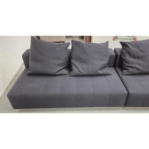 354 - MINOTTI SECTIONAL FREEMAN SOFA, by Rodolfo Dordoni, in charcoal upholstery, 75cm H x 440cm W approx ... 